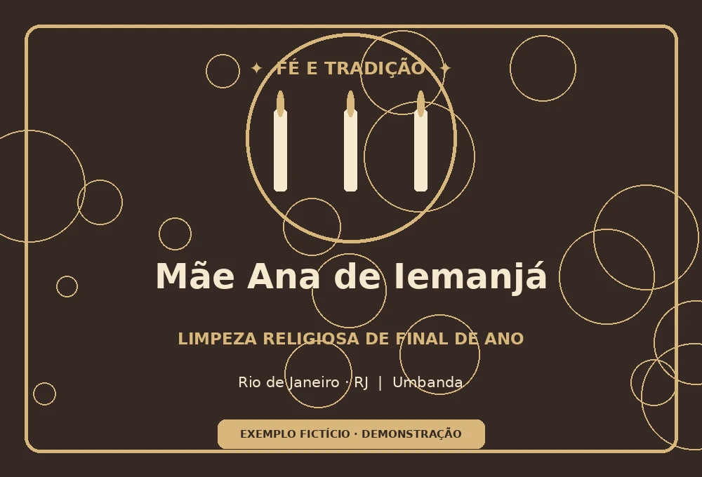 Flyer de Ana de Iemanjá