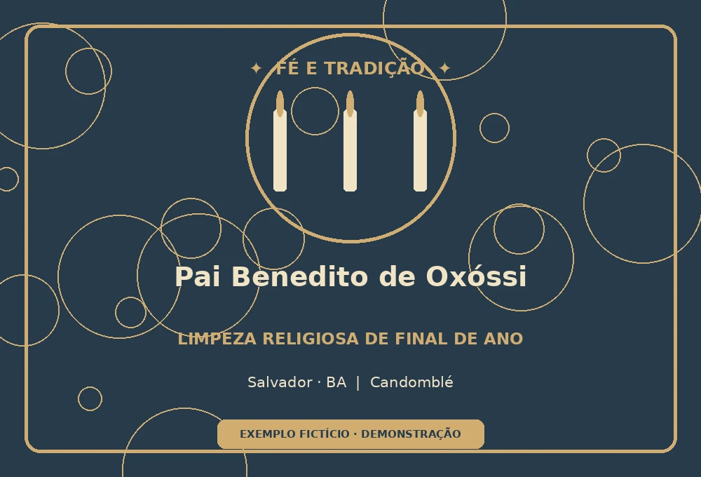 Flyer de Benedito de Oxóssi