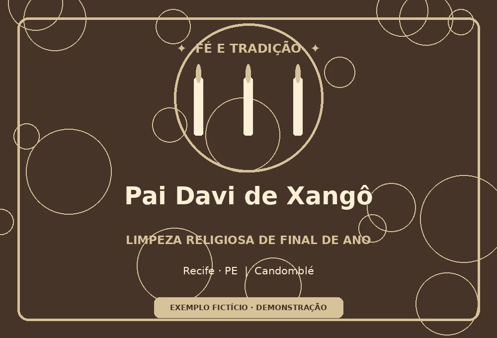 Flyer de Davi de Xangô