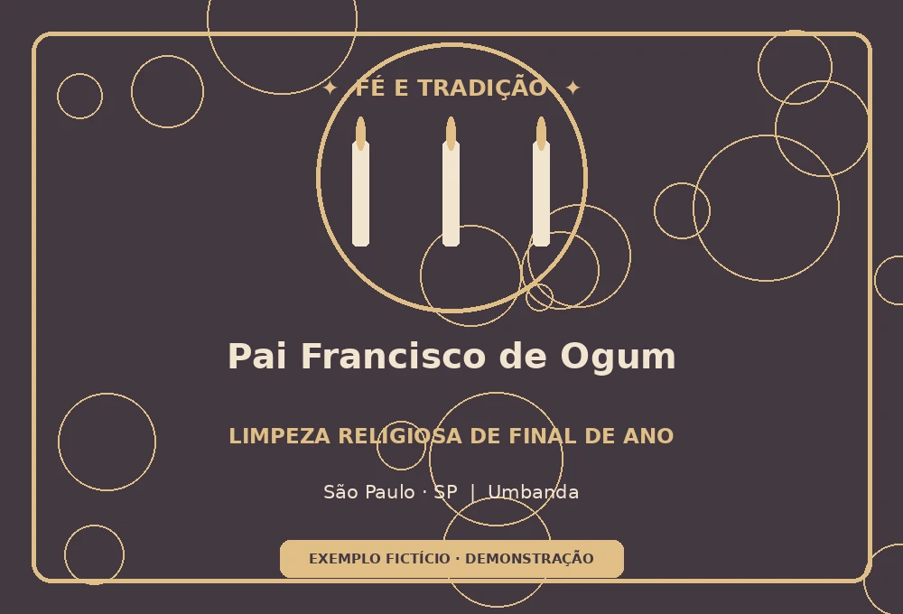 Flyer de Francisco de Ogum