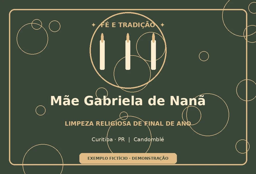 Flyer de Gabriela de Nanã